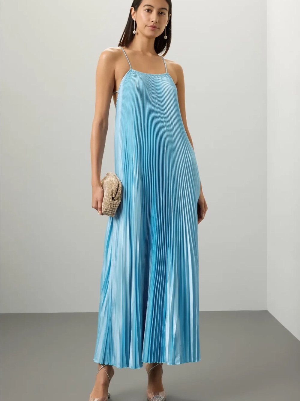 L’Idee Summer Blue Ete Pleated Midi-Dress - Picture 4 of 6